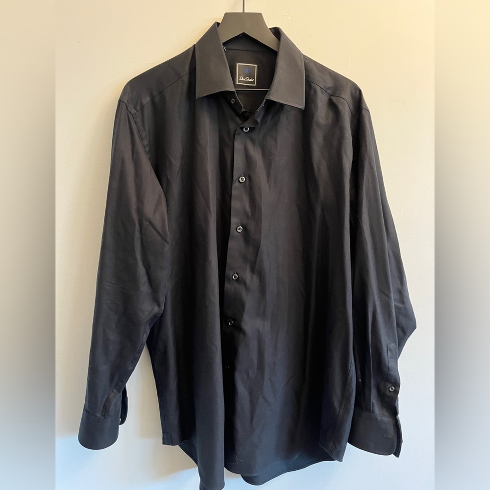 David Donahue Midnight Black Dress Shirt